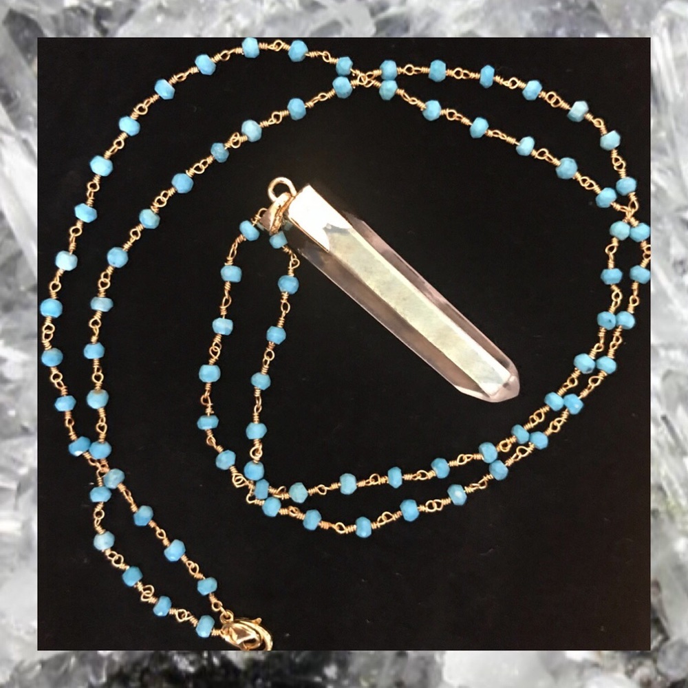 Quartz and Turquoise Necklace